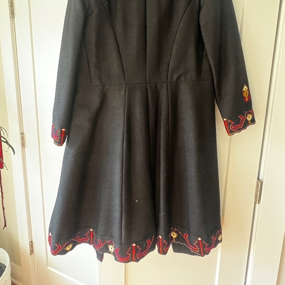 Vintage Boutique Woolen Coat Hand Made in Greece by Nikos and Takis - Picture 7 of 8